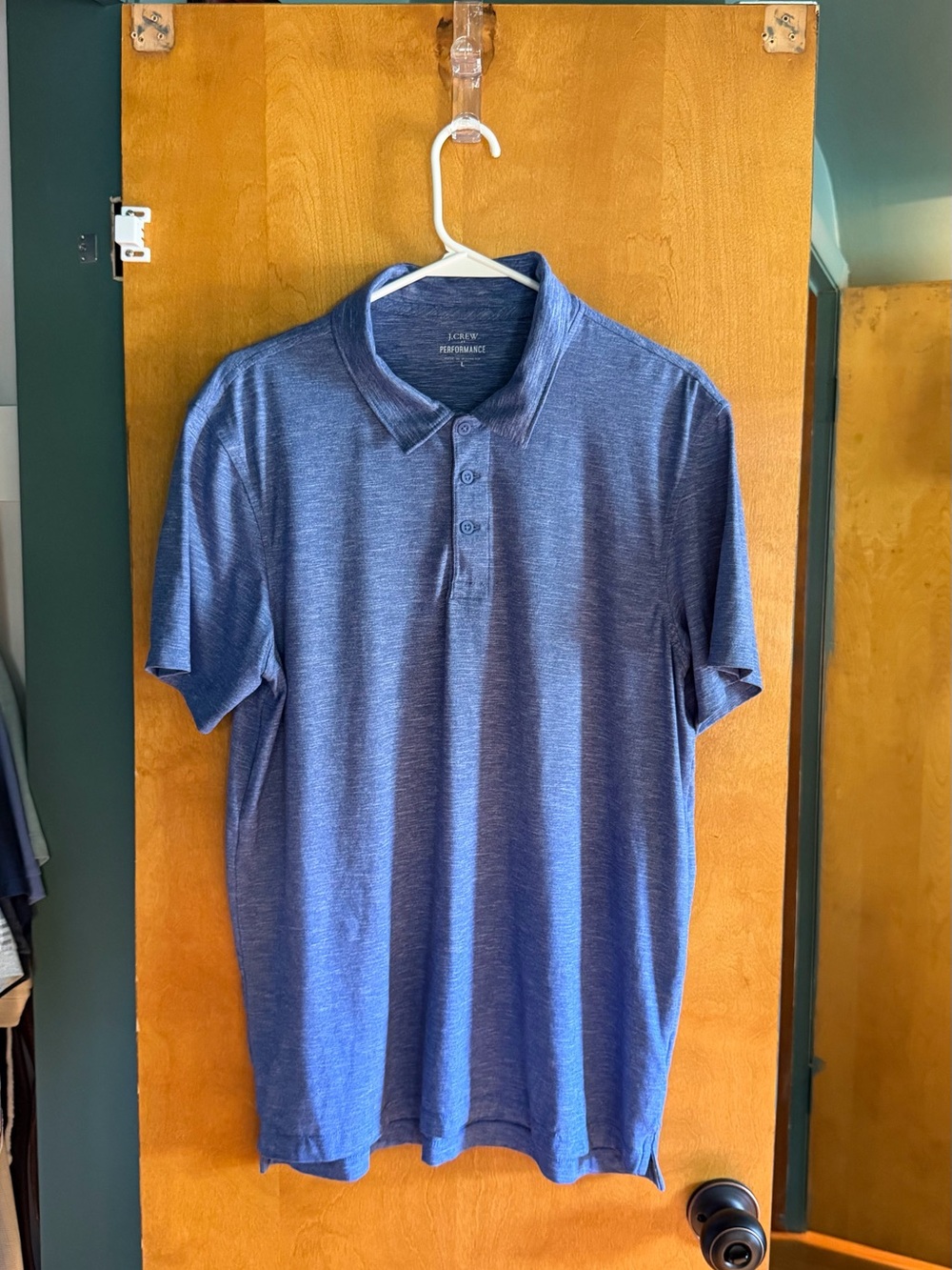 J. Crew Performance Polo in Blue Heather